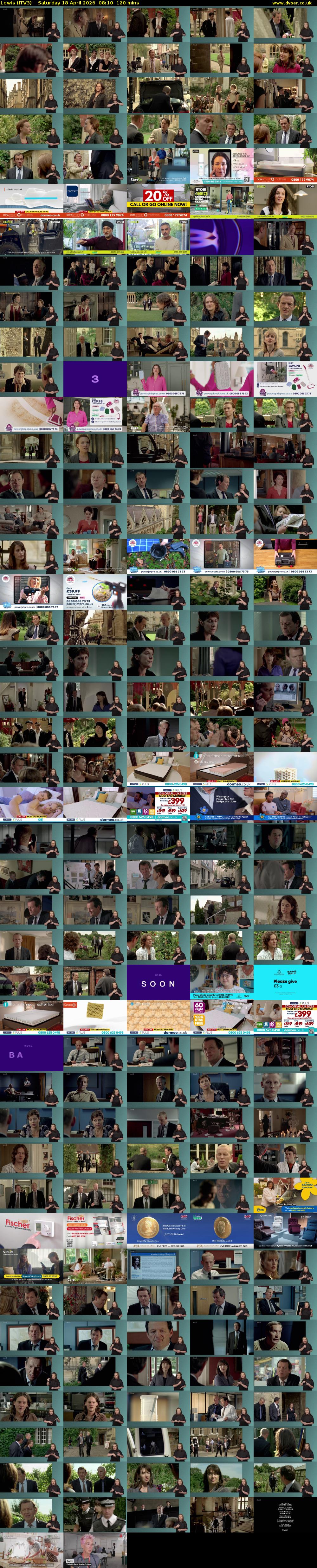 Lewis (ITV3) Saturday 18 April 2026 08:10 - 10:10