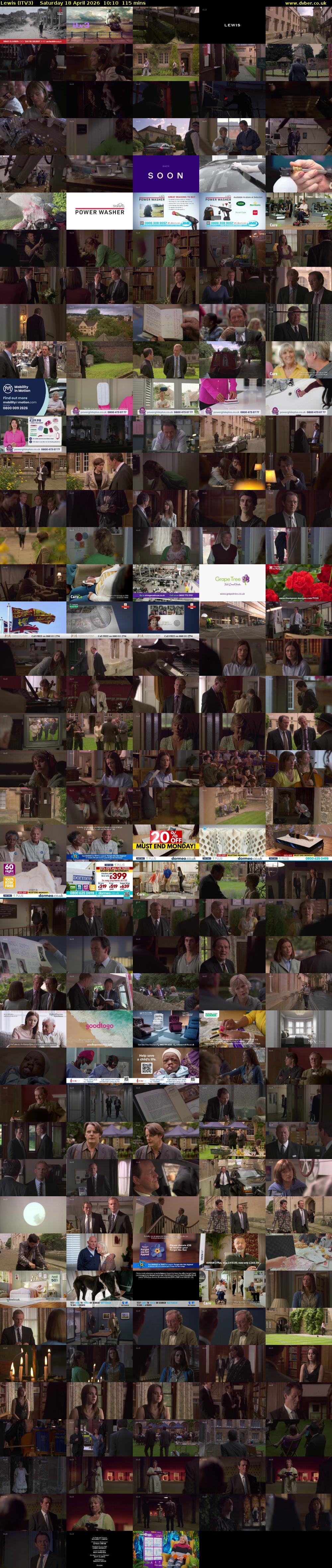 Lewis (ITV3) Saturday 18 April 2026 10:10 - 12:05