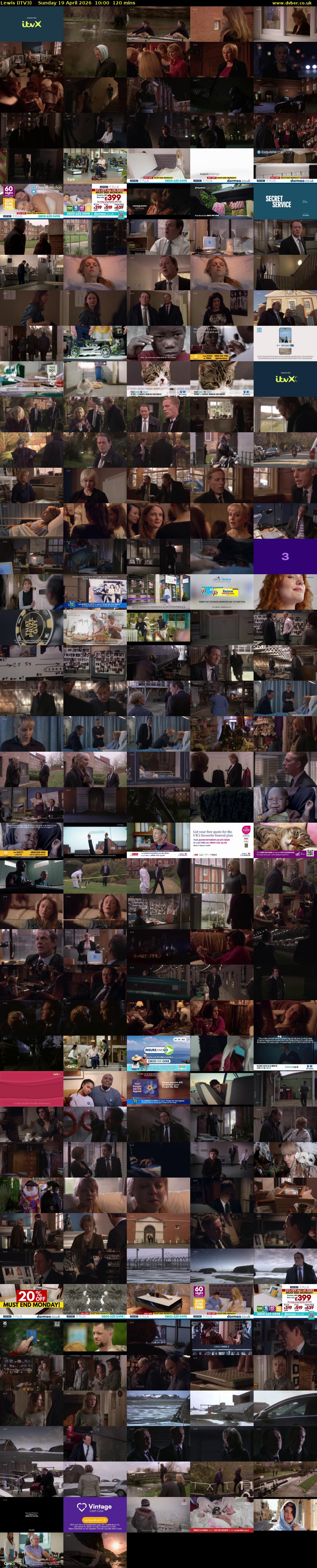 Lewis (ITV3) Sunday 19 April 2026 10:00 - 12:00