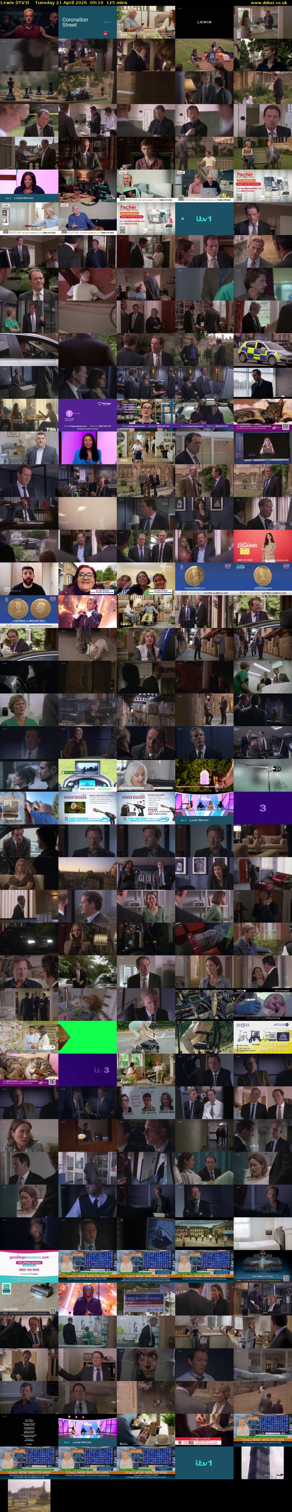 Lewis (ITV3) Tuesday 21 April 2026 09:10 - 11:15