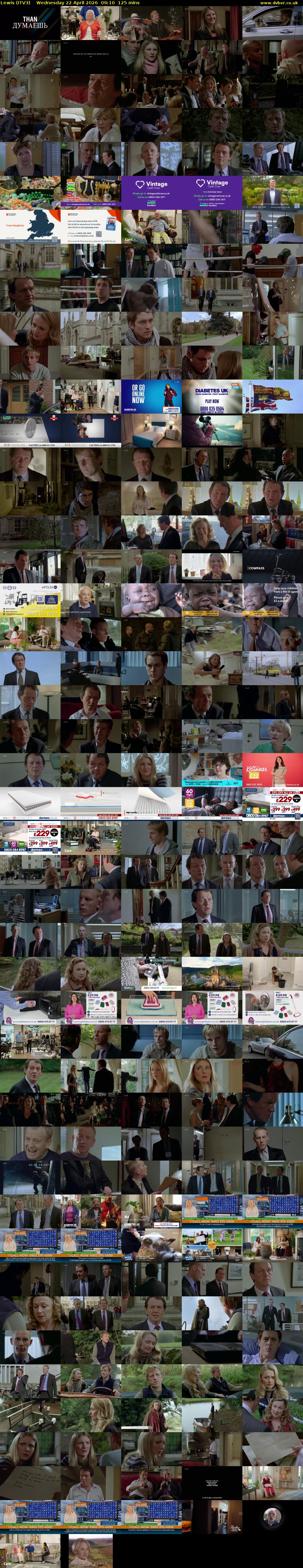 Lewis (ITV3) Wednesday 22 April 2026 09:10 - 11:15