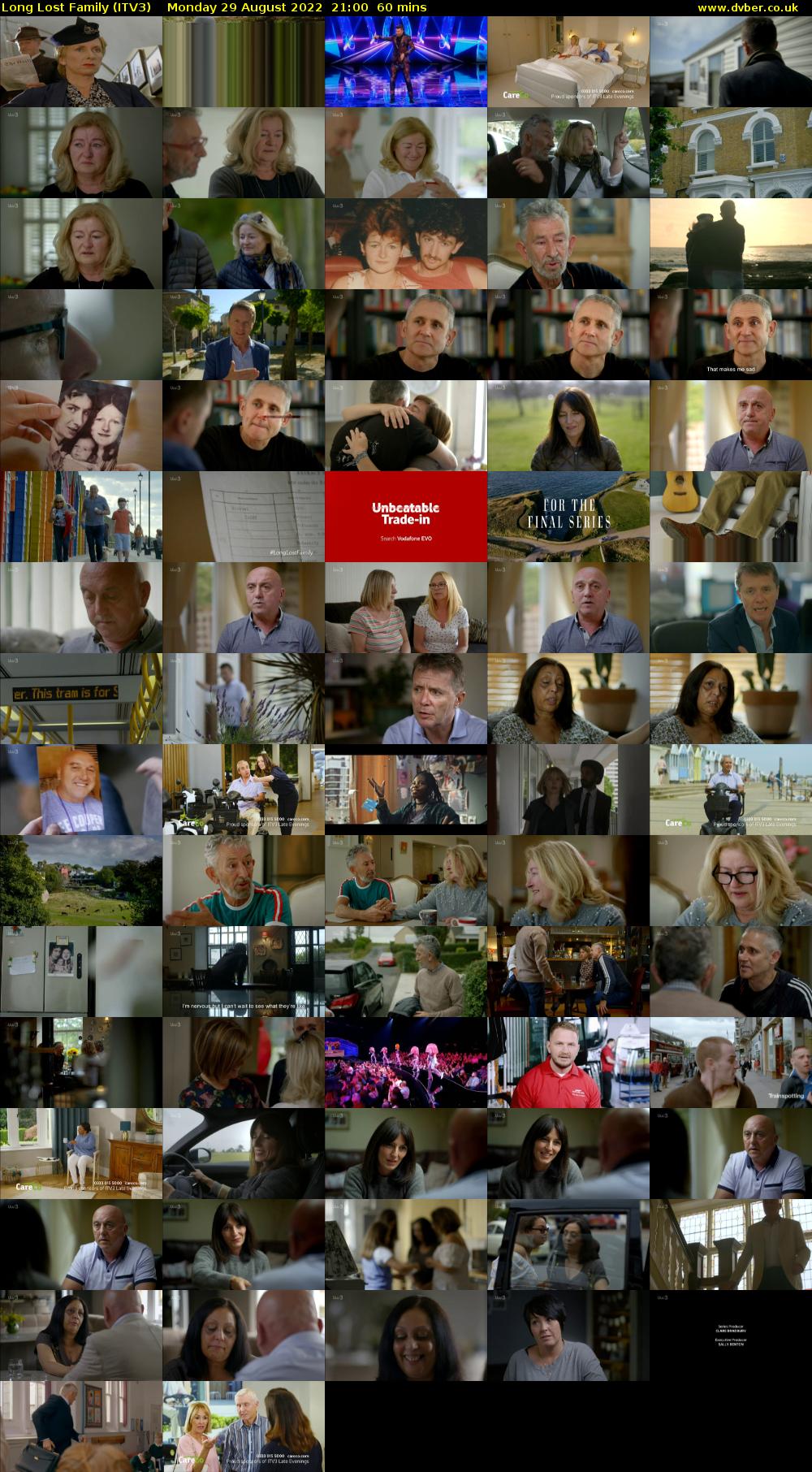 Long Lost Family (ITV3) Monday 29 August 2022 21:00 - 22:00