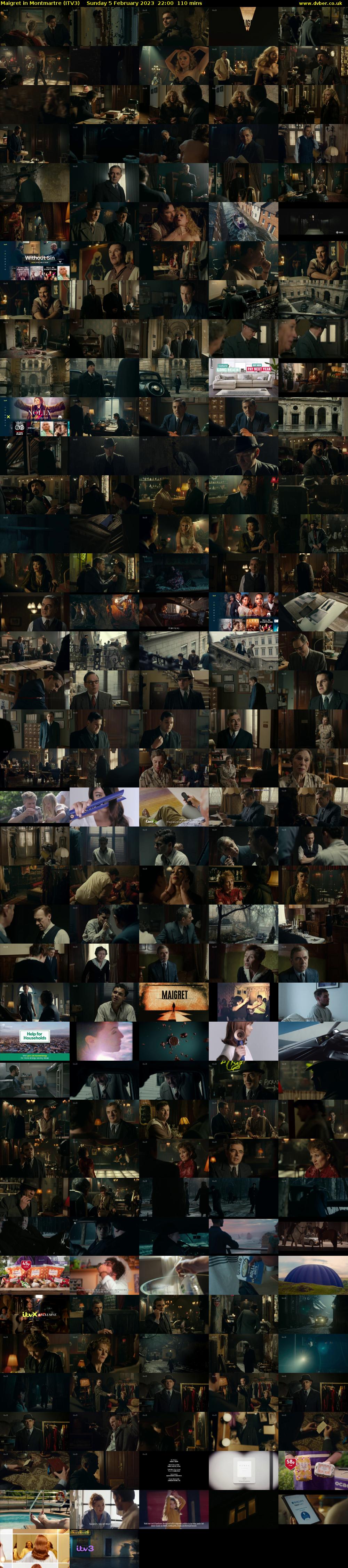 Maigret in Montmartre (ITV3) Sunday 5 February 2023 22:00 - 23:50