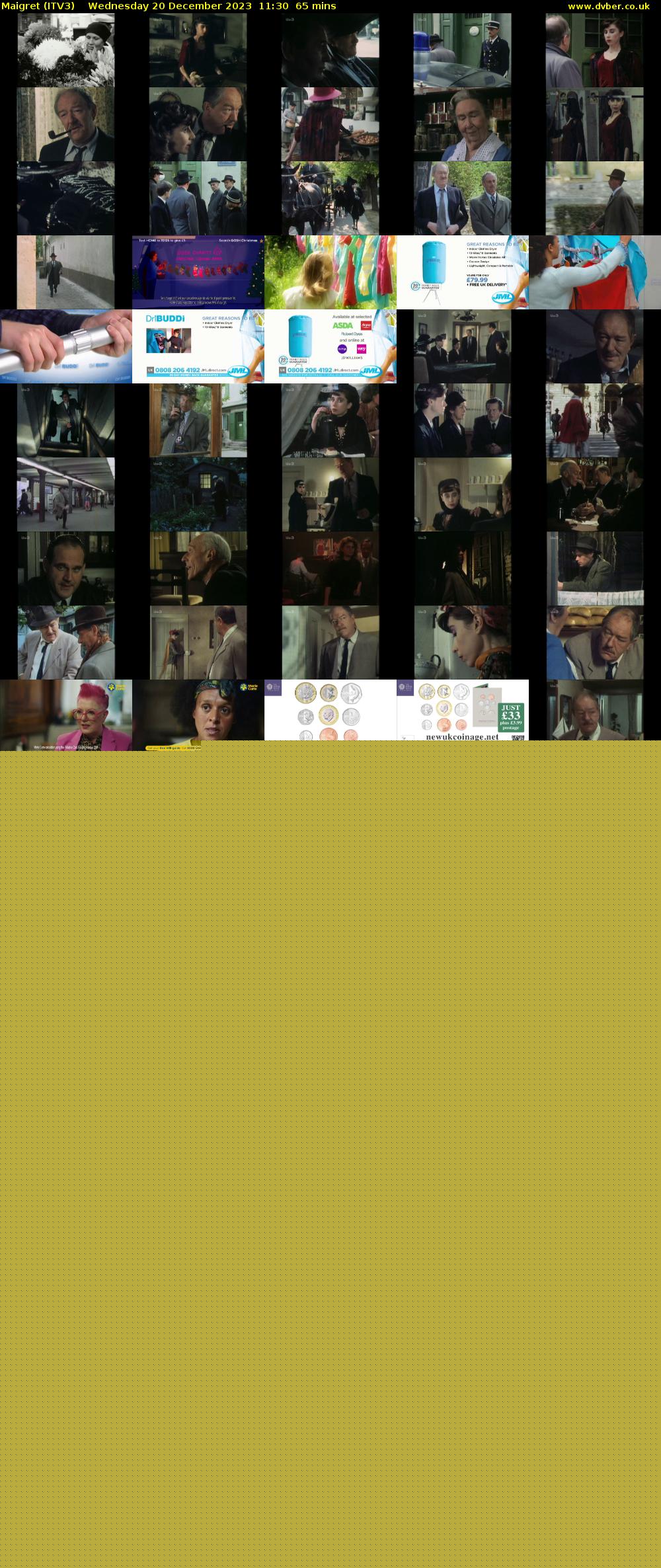 Maigret (ITV3) Wednesday 20 December 2023 11:30 - 12:35
