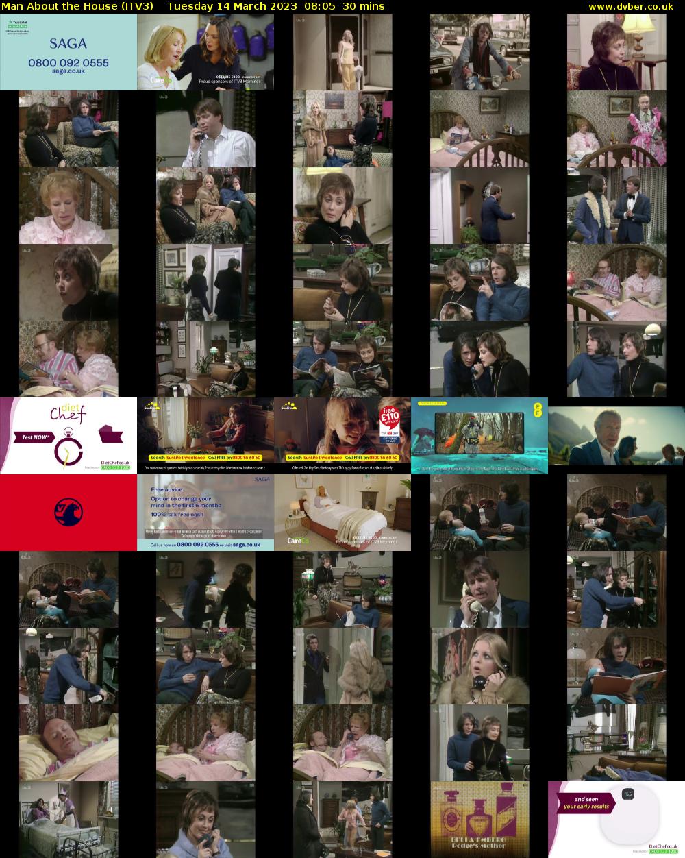 Man About the House (ITV3) Tuesday 14 March 2023 08:05 - 08:35