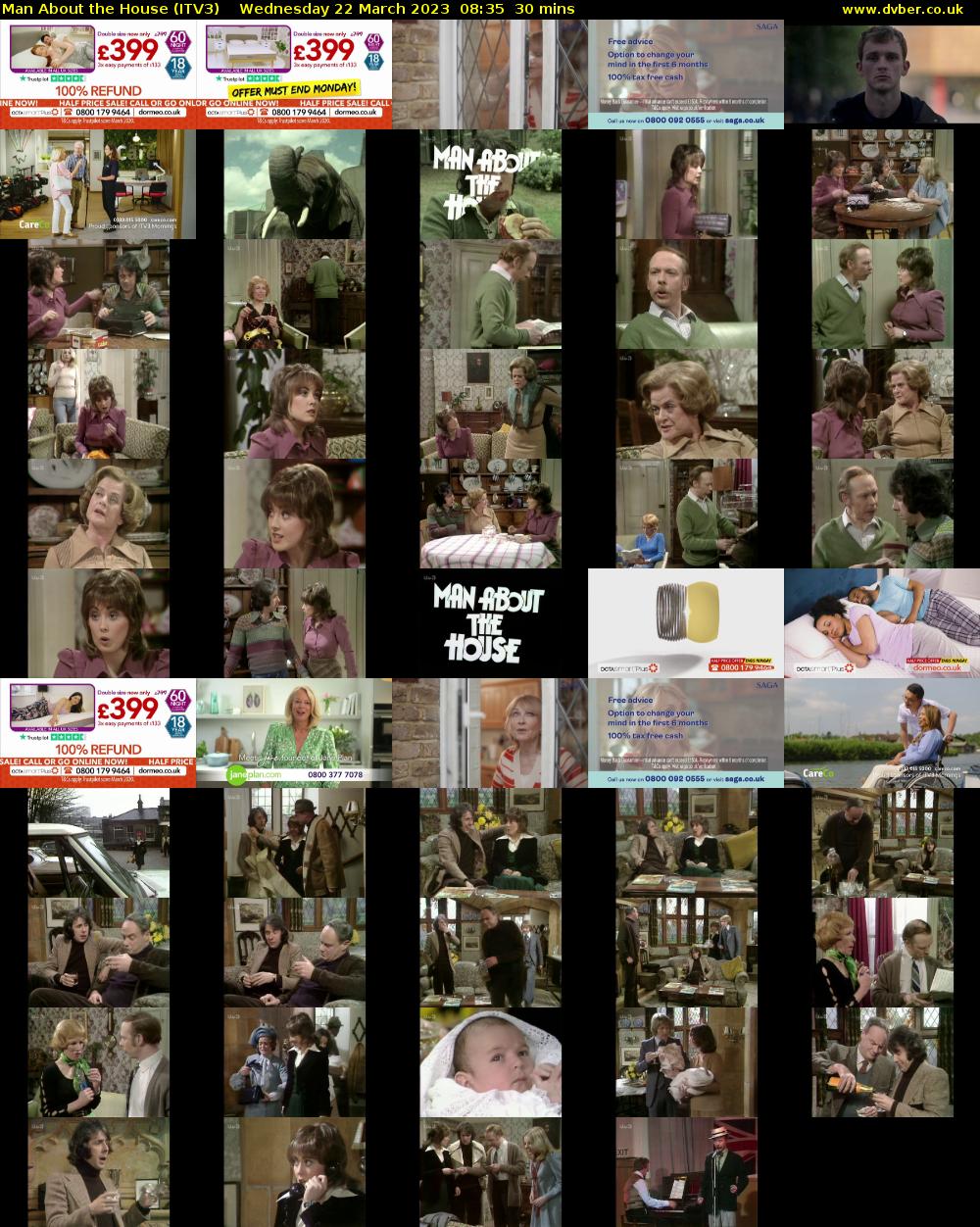 Man About the House (ITV3) Wednesday 22 March 2023 08:35 - 09:05