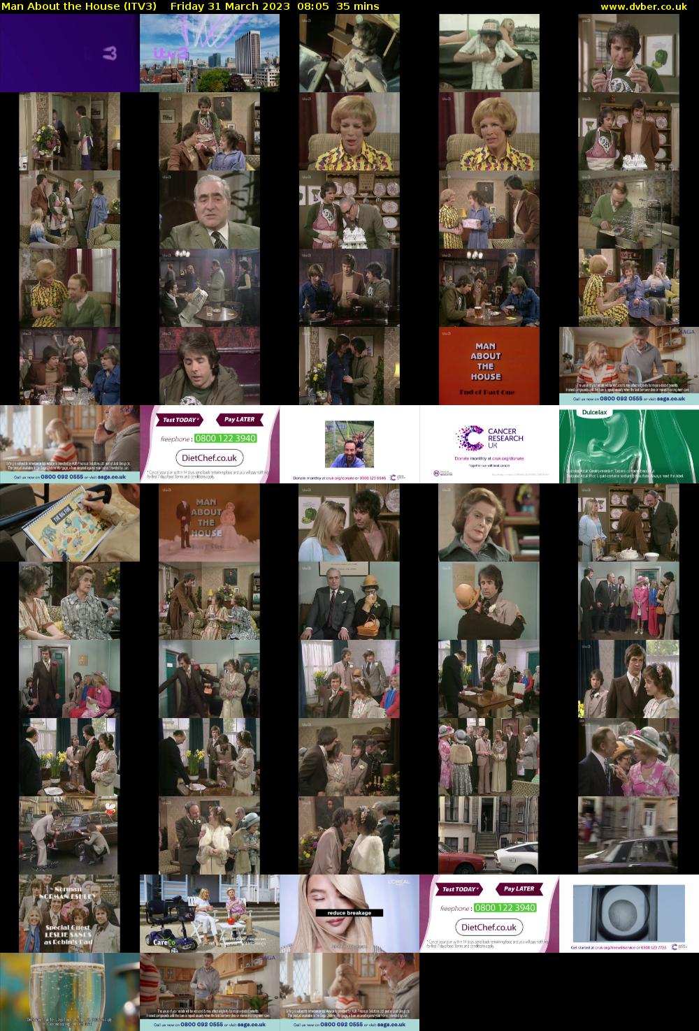 Man About the House (ITV3) Friday 31 March 2023 08:05 - 08:40