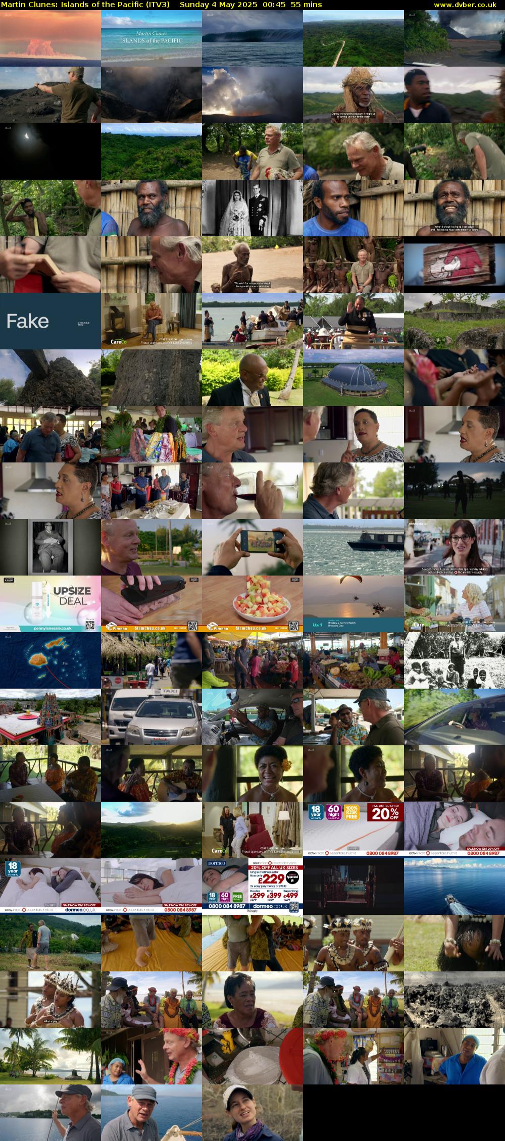 Martin Clunes: Islands of the Pacific (ITV3) Sunday 4 May 2025 00:45 - 01:40