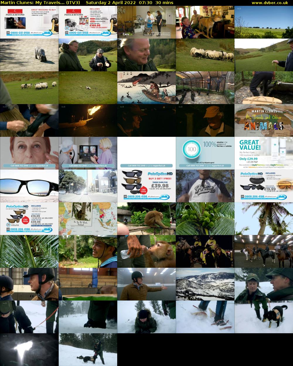 Martin Clunes: My Travels... (ITV3) Saturday 2 April 2022 07:30 - 08:00