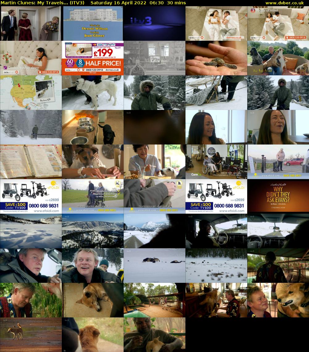 Martin Clunes: My Travels... (ITV3) Saturday 16 April 2022 06:30 - 07:00