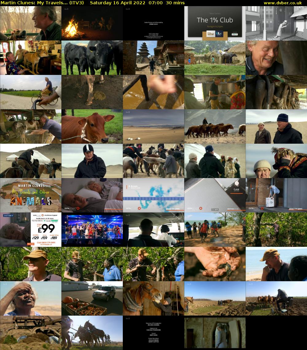 Martin Clunes: My Travels... (ITV3) Saturday 16 April 2022 07:00 - 07:30