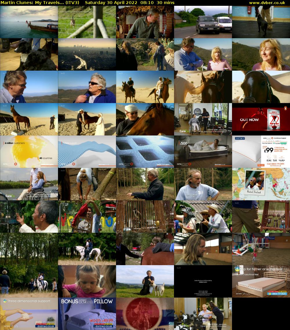 Martin Clunes: My Travels... (ITV3) Saturday 30 April 2022 08:10 - 08:40