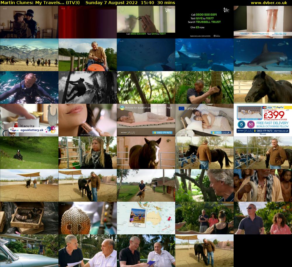 Martin Clunes: My Travels... (ITV3) Sunday 7 August 2022 15:40 - 16:10