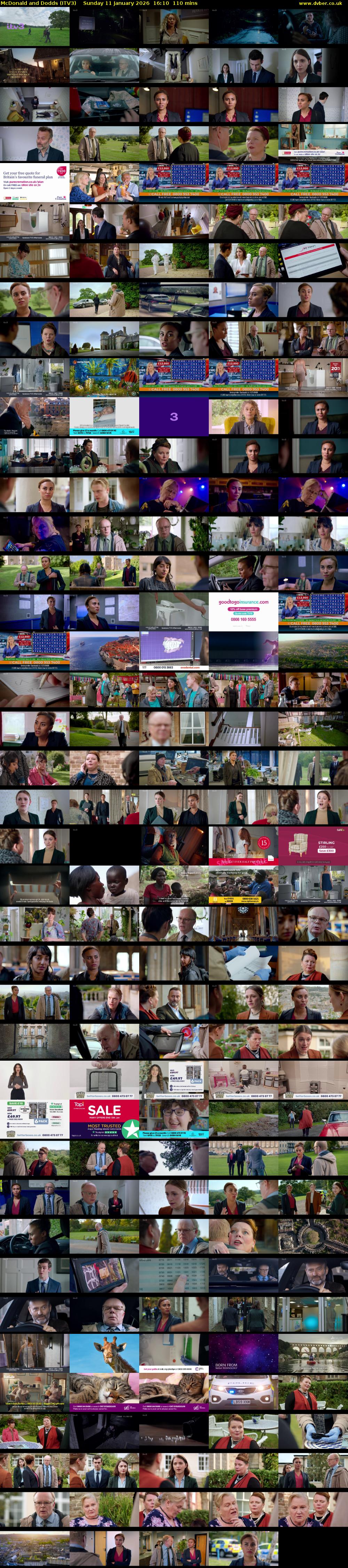 McDonald and Dodds (ITV3) Sunday 11 January 2026 16:10 - 18:00