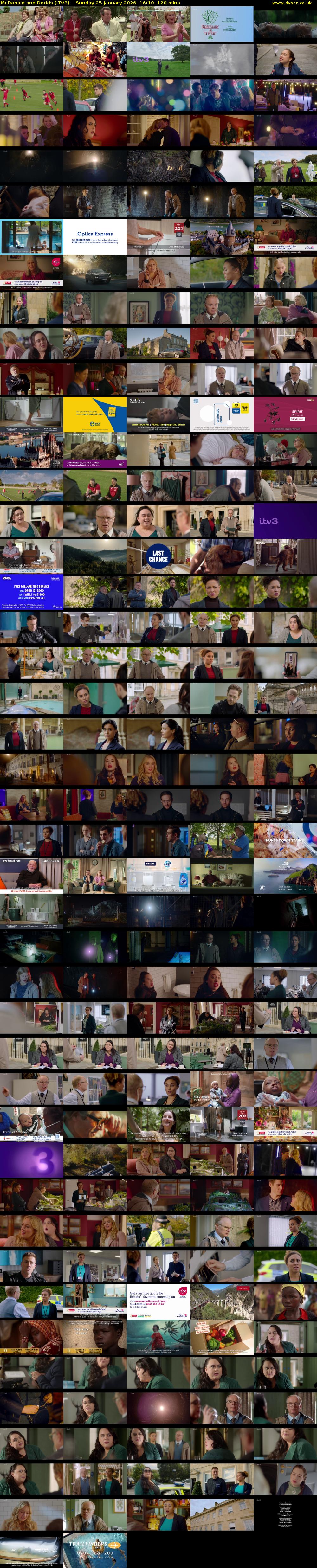 McDonald and Dodds (ITV3) Sunday 25 January 2026 16:10 - 18:10