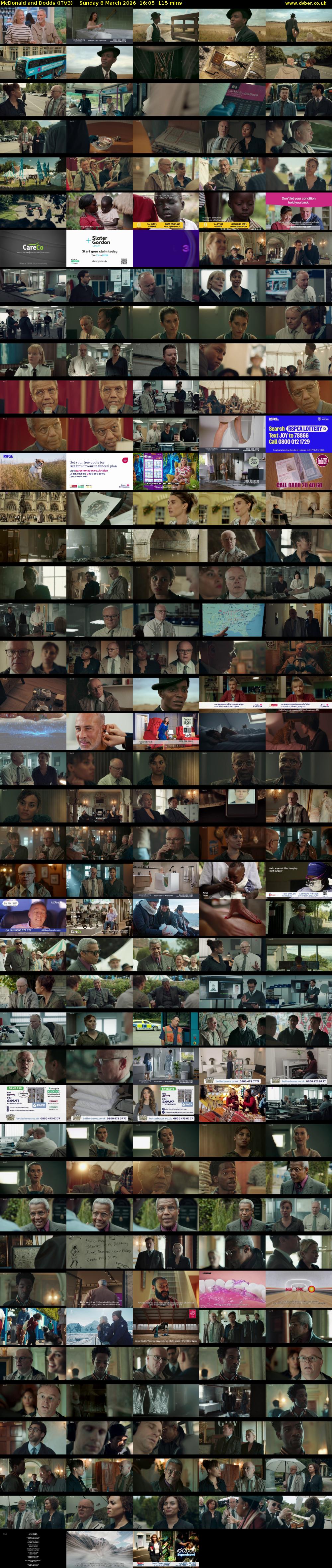 McDonald and Dodds (ITV3) Sunday 8 March 2026 16:05 - 18:00