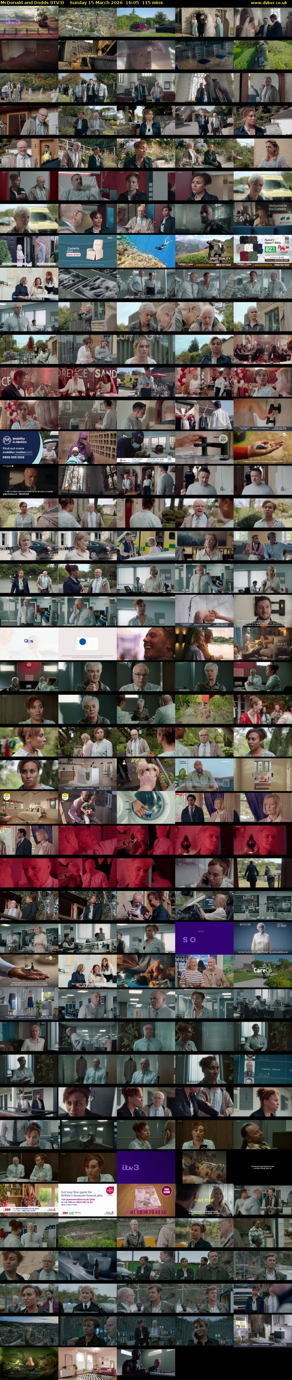 McDonald and Dodds (ITV3) Sunday 15 March 2026 16:05 - 18:00