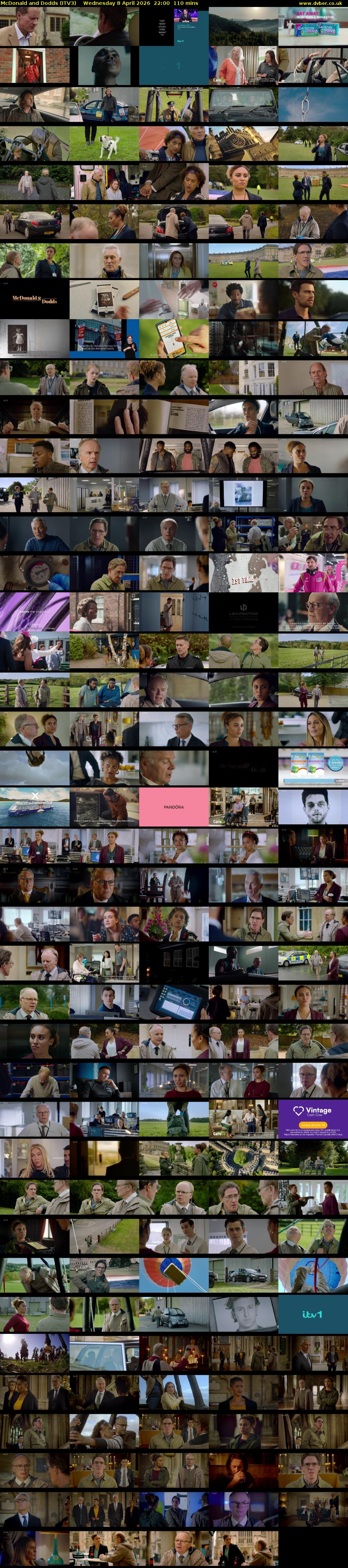 McDonald and Dodds (ITV3) Wednesday 8 April 2026 22:00 - 23:50