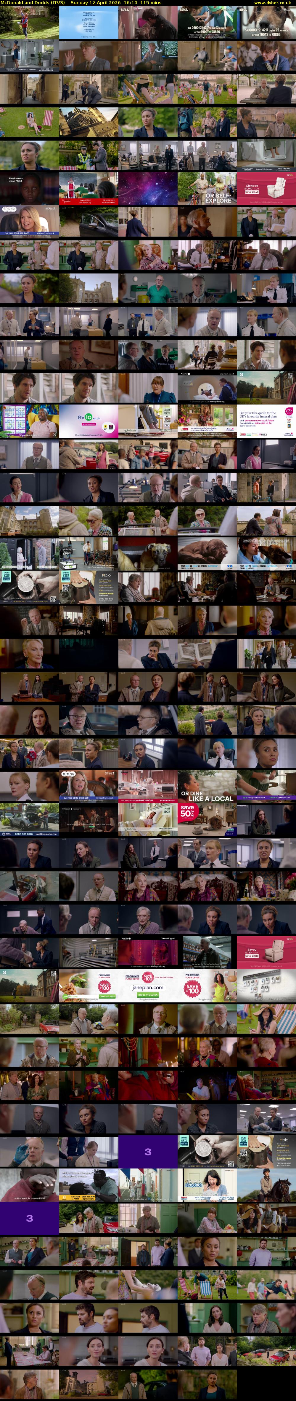 McDonald and Dodds (ITV3) Sunday 12 April 2026 16:10 - 18:05