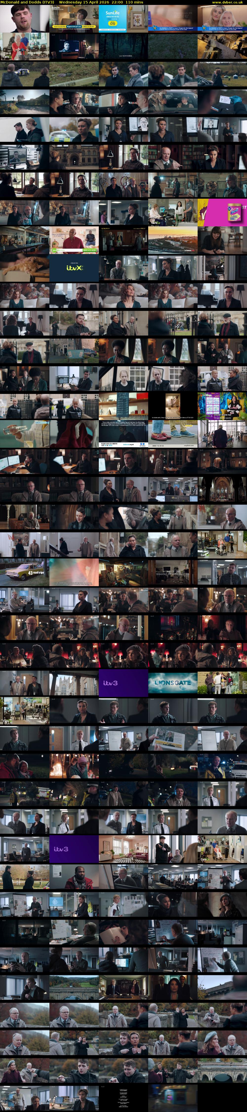 McDonald and Dodds (ITV3) Wednesday 15 April 2026 22:00 - 23:50