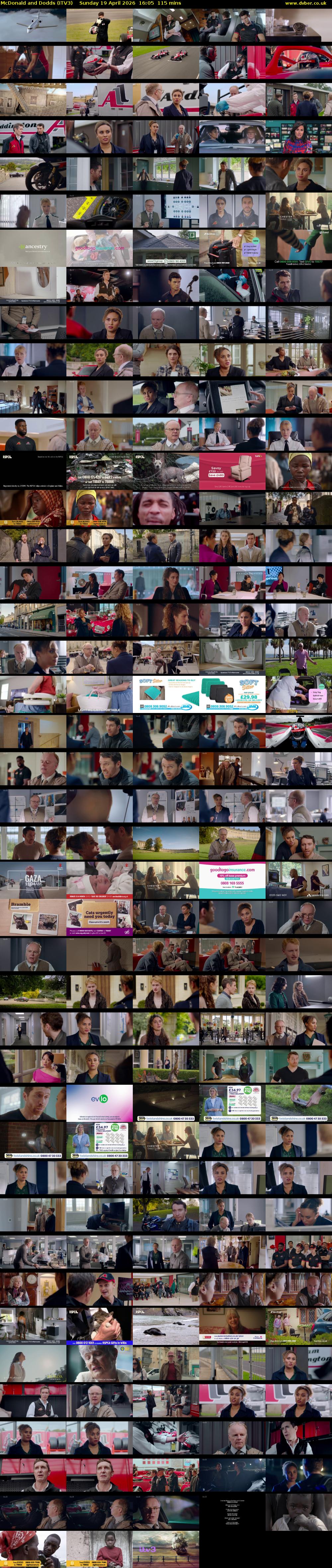 McDonald and Dodds (ITV3) Sunday 19 April 2026 16:05 - 18:00