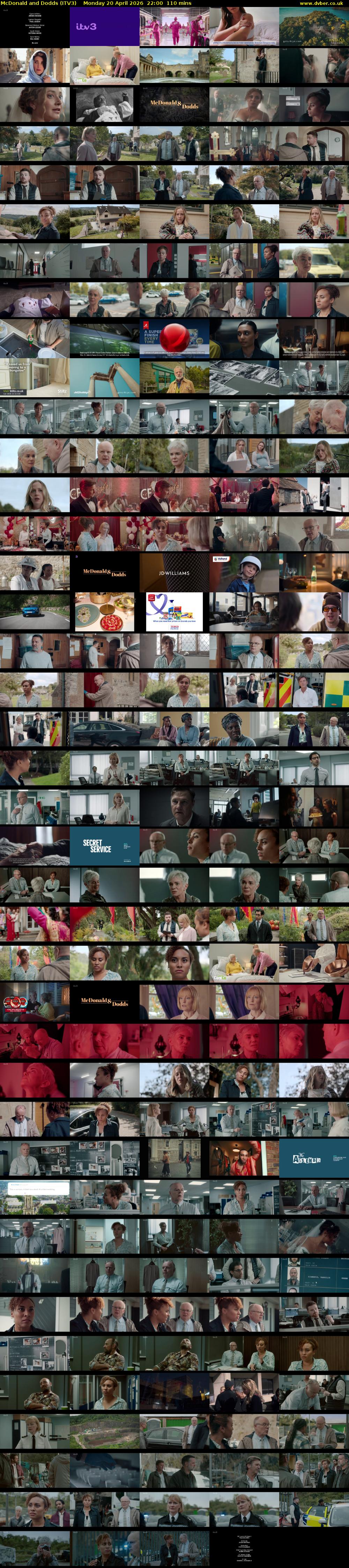 McDonald and Dodds (ITV3) Monday 20 April 2026 22:00 - 23:50