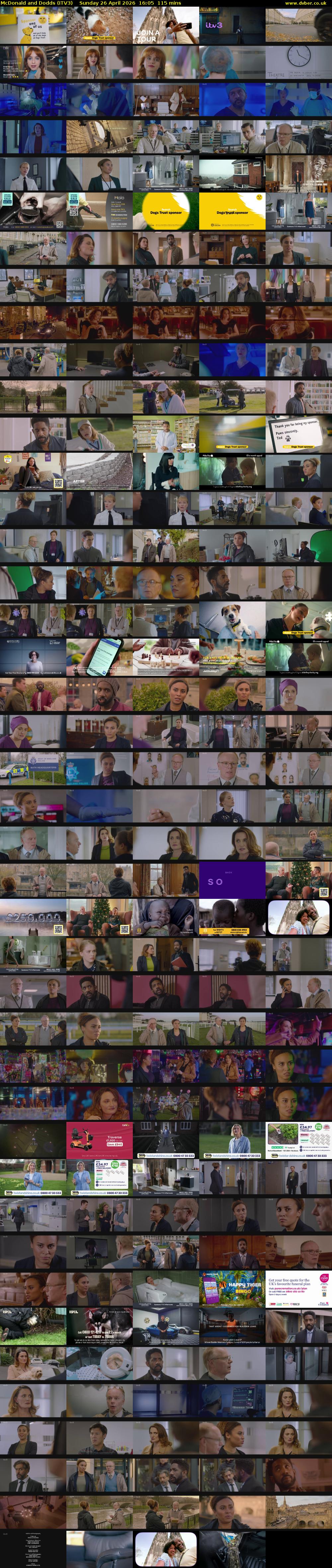 McDonald and Dodds (ITV3) Sunday 26 April 2026 16:05 - 18:00