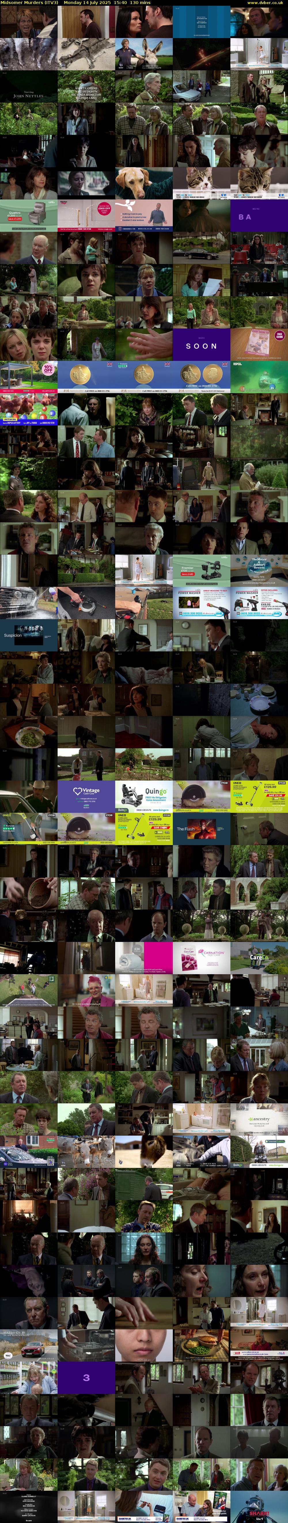 Midsomer Murders (ITV3) Monday 14 July 2025 15:40 - 17:50