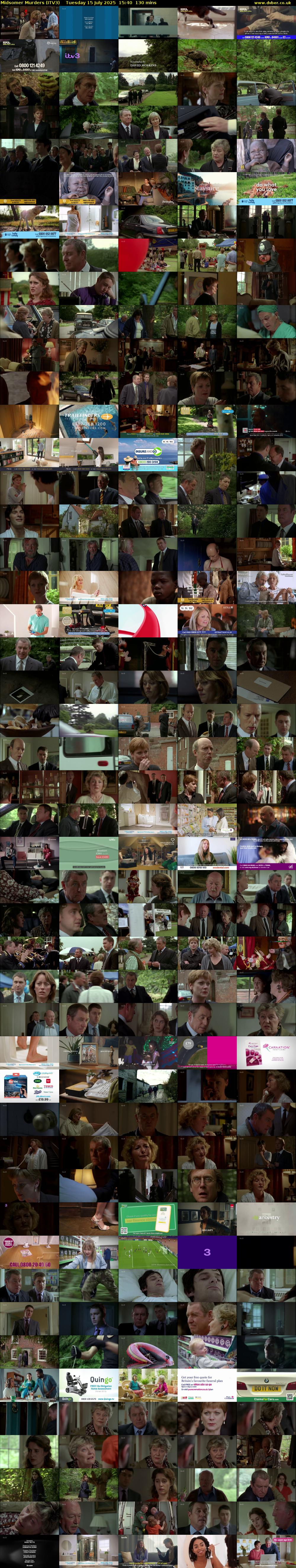 Midsomer Murders (ITV3) Tuesday 15 July 2025 15:40 - 17:50