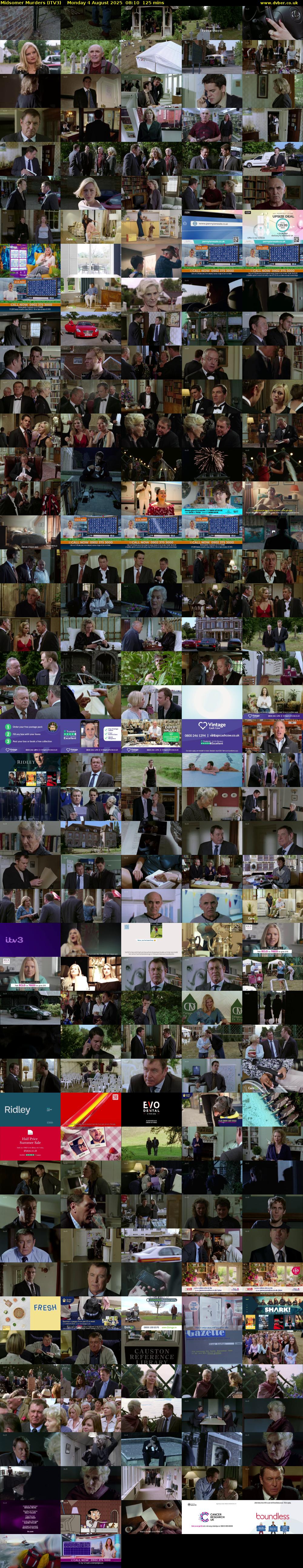 Midsomer Murders (ITV3) Monday 4 August 2025 08:10 - 10:15