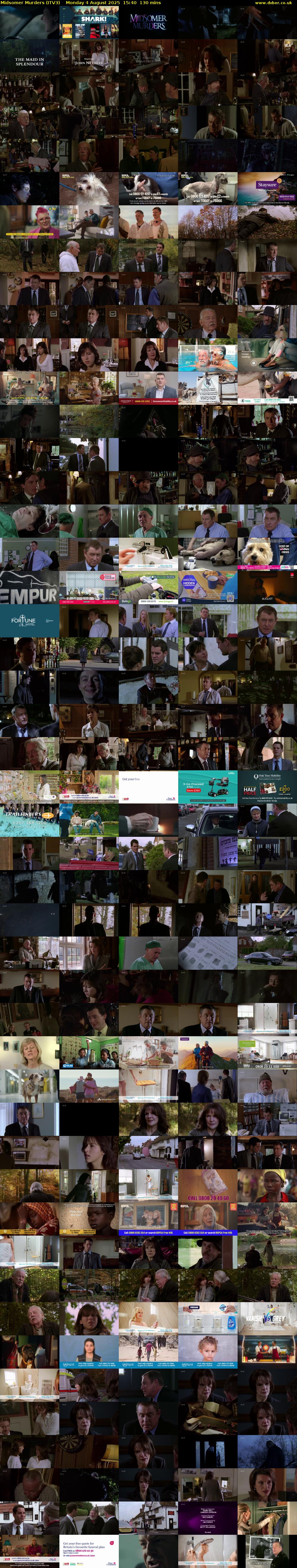Midsomer Murders (ITV3) Monday 4 August 2025 15:40 - 17:50