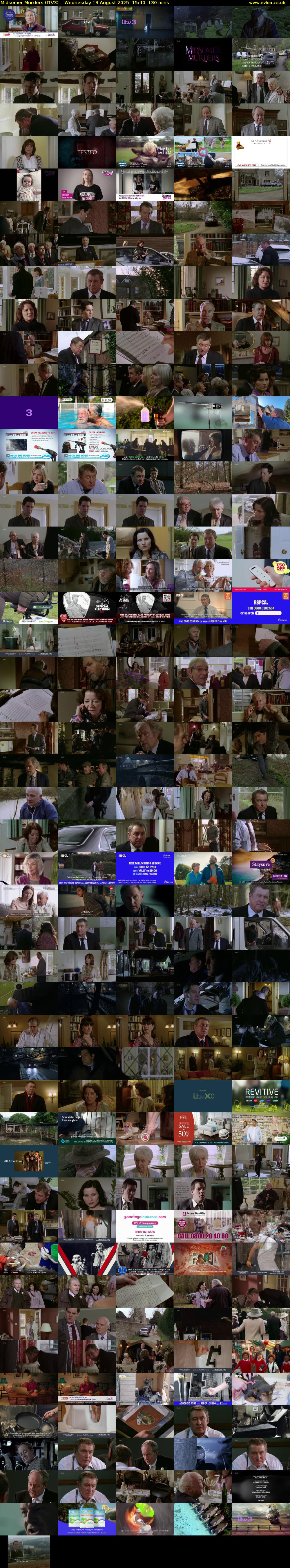 Midsomer Murders (ITV3) Wednesday 13 August 2025 15:40 - 17:50