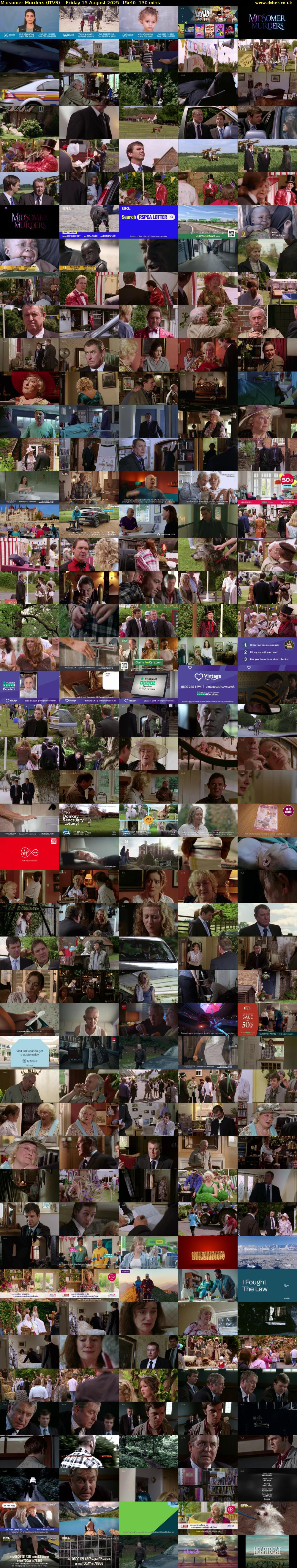 Midsomer Murders (ITV3) Friday 15 August 2025 15:40 - 17:50