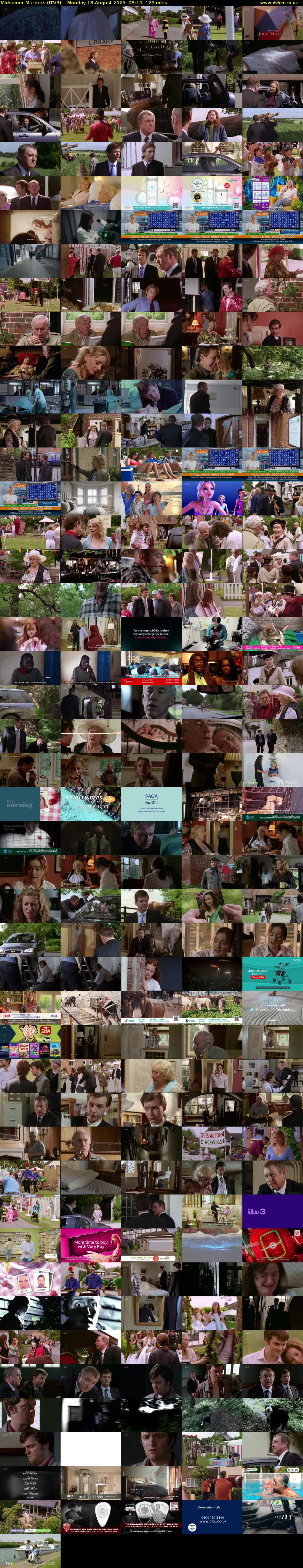 Midsomer Murders (ITV3) Monday 18 August 2025 08:10 - 10:15