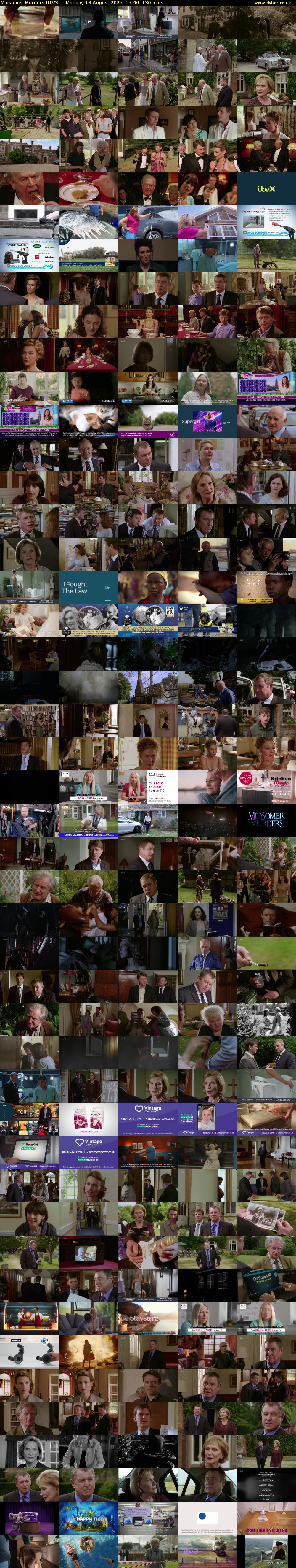 Midsomer Murders (ITV3) Monday 18 August 2025 15:40 - 17:50