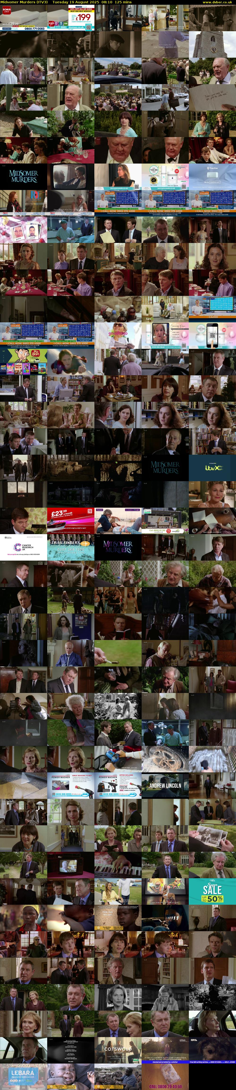Midsomer Murders (ITV3) Tuesday 19 August 2025 08:10 - 10:15