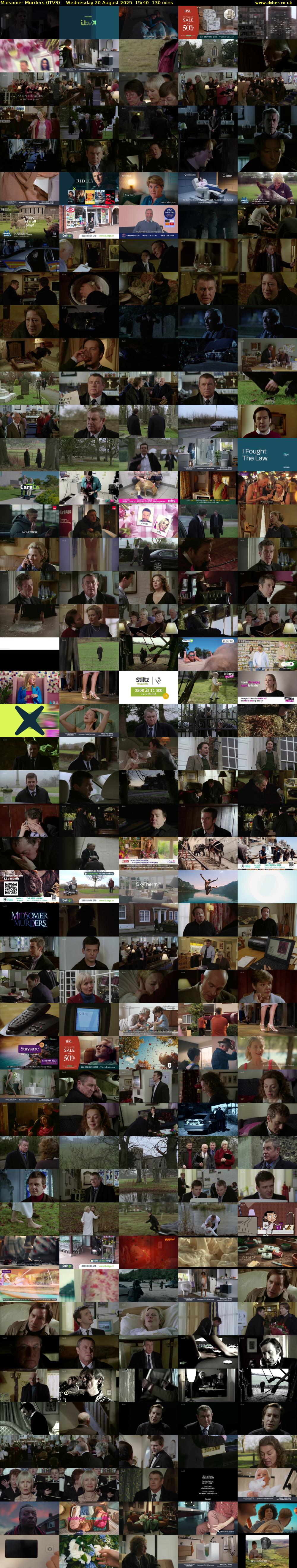 Midsomer Murders (ITV3) Wednesday 20 August 2025 15:40 - 17:50
