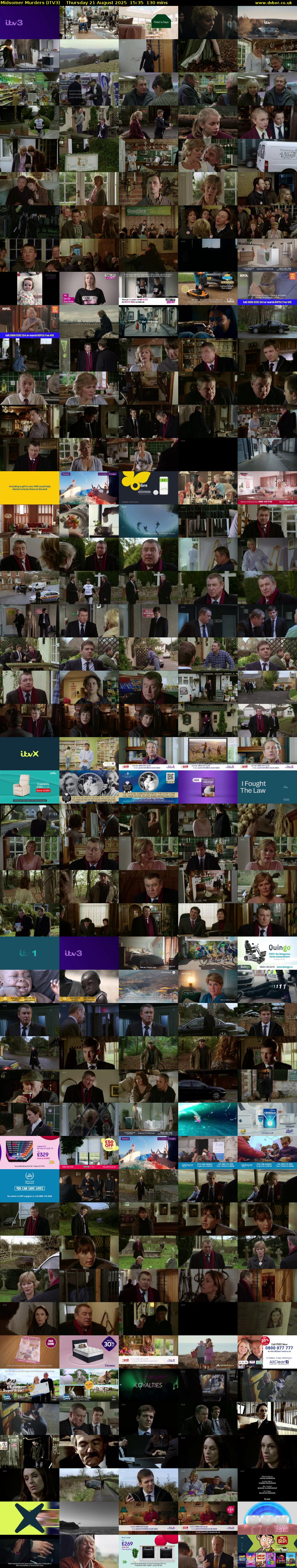 Midsomer Murders (ITV3) Thursday 21 August 2025 15:35 - 17:45