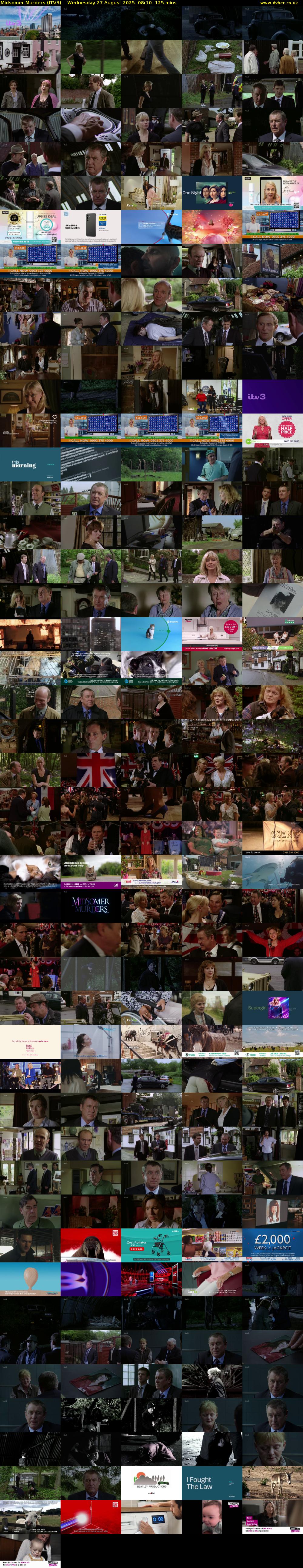 Midsomer Murders (ITV3) Wednesday 27 August 2025 08:10 - 10:15