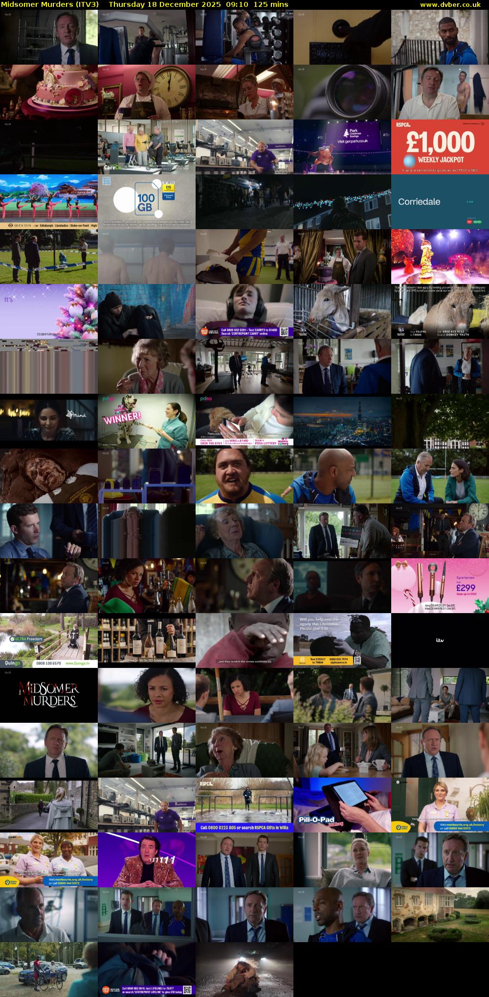 Midsomer Murders (ITV3) Thursday 18 December 2025 09:10 - 11:15