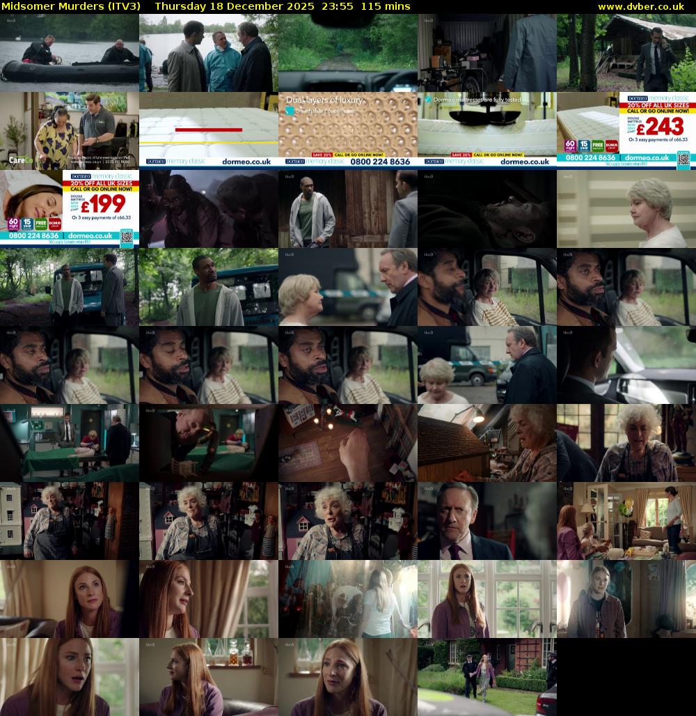 Midsomer Murders (ITV3) Thursday 18 December 2025 23:55 - 01:50