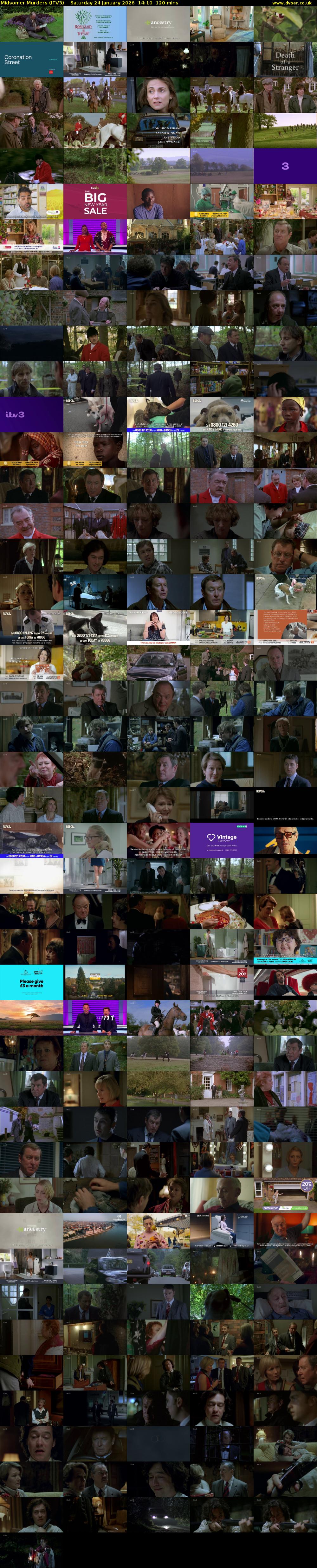 Midsomer Murders (ITV3) Saturday 24 January 2026 14:10 - 16:10