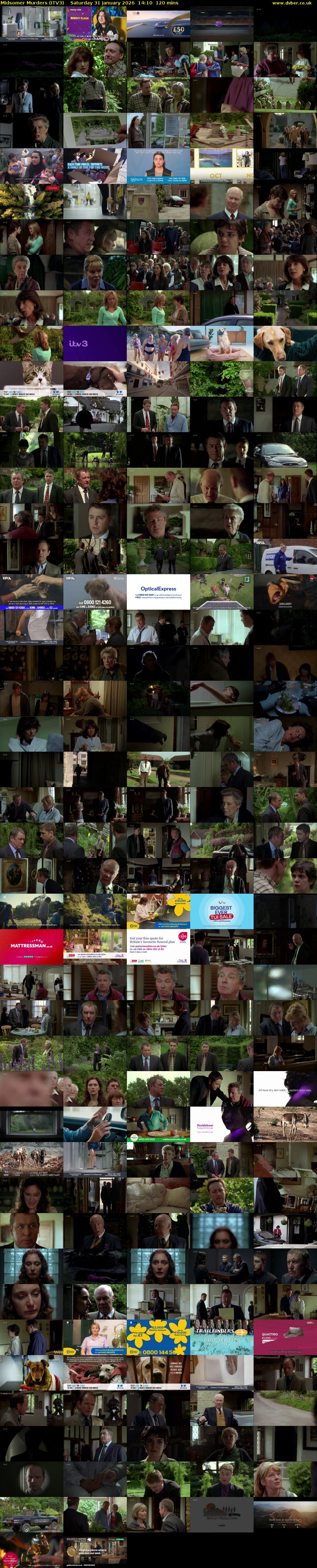 Midsomer Murders (ITV3) Saturday 31 January 2026 14:10 - 16:10