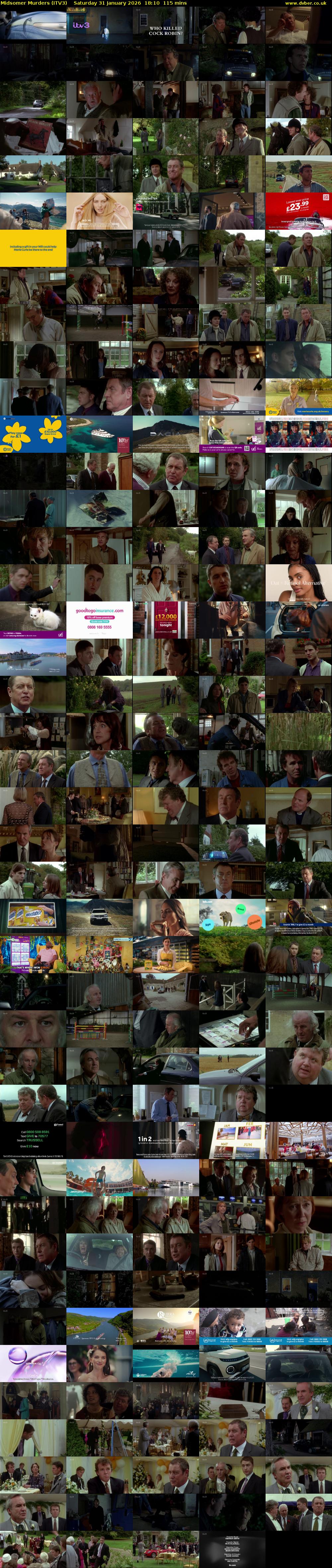 Midsomer Murders (ITV3) Saturday 31 January 2026 18:10 - 20:05