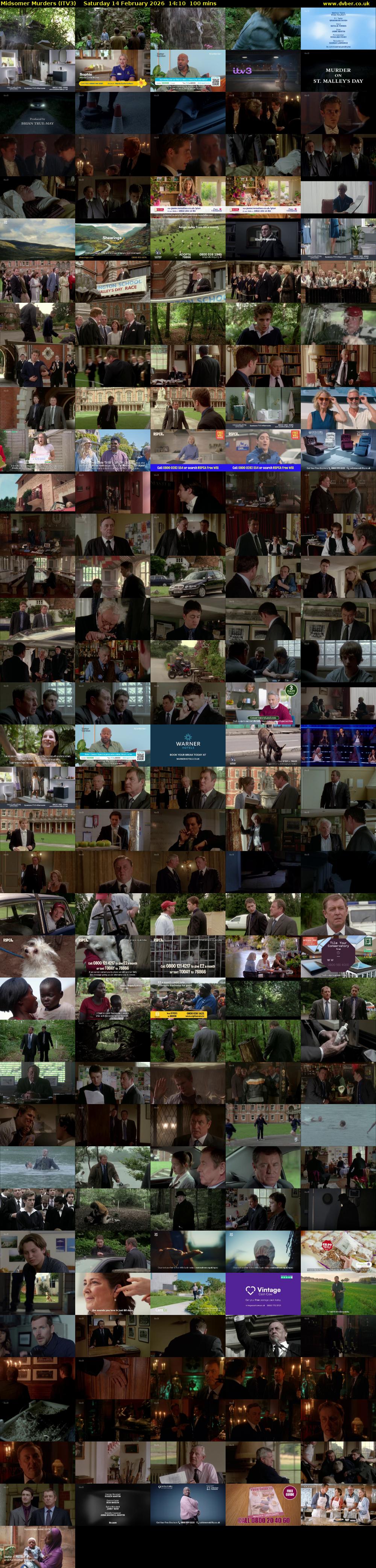 Midsomer Murders (ITV3) Saturday 14 February 2026 14:10 - 15:50