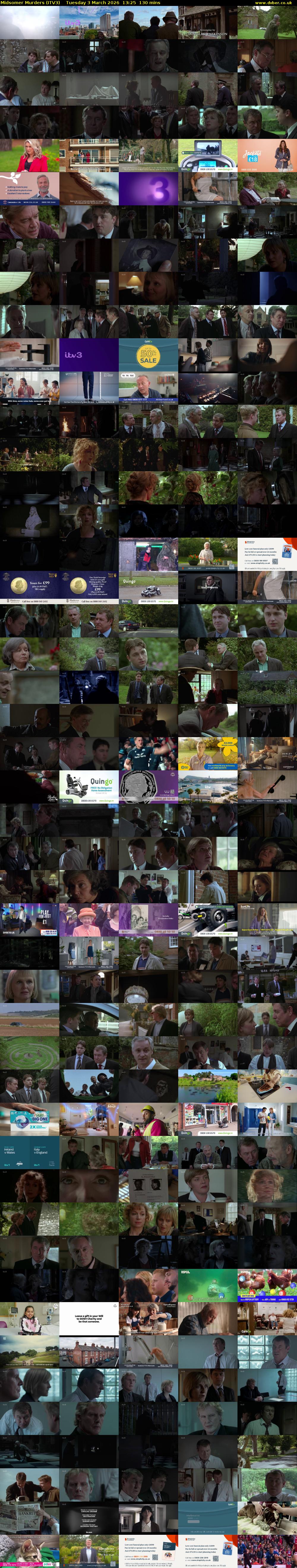 Midsomer Murders (ITV3) Tuesday 3 March 2026 13:25 - 15:35