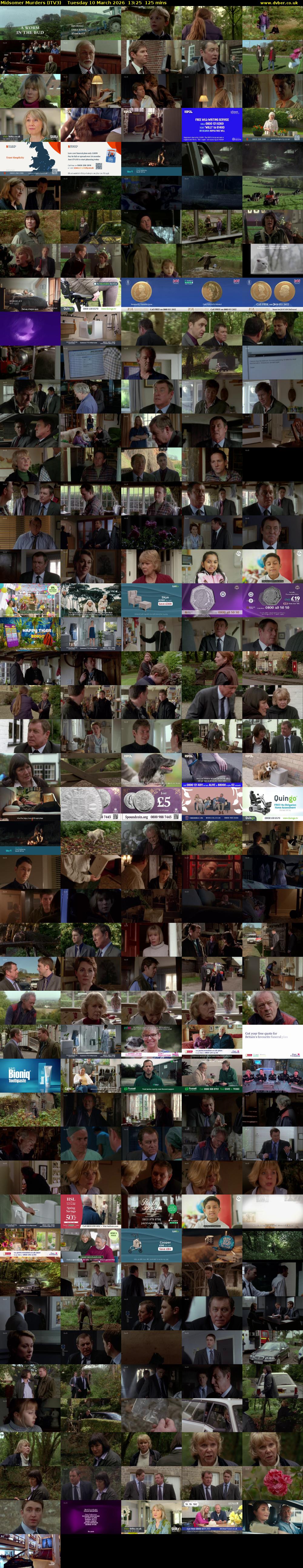 Midsomer Murders (ITV3) Tuesday 10 March 2026 13:25 - 15:30