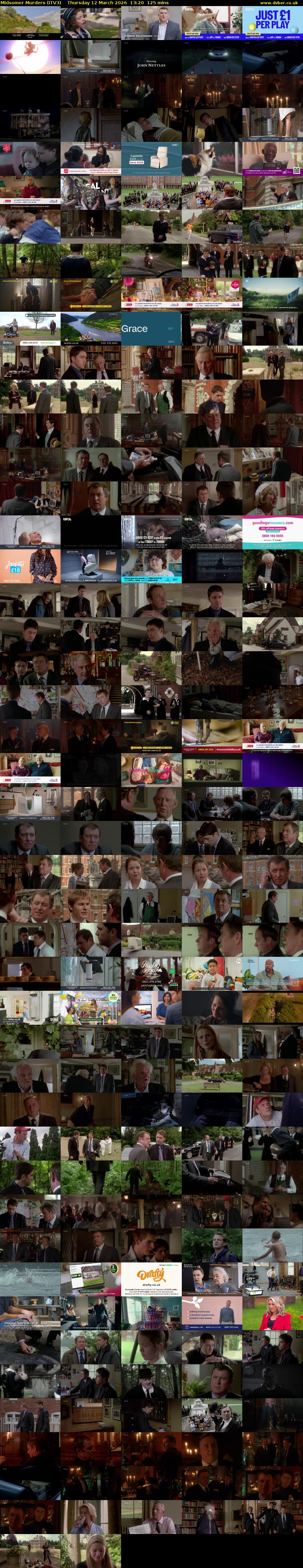 Midsomer Murders (ITV3) Thursday 12 March 2026 13:20 - 15:25