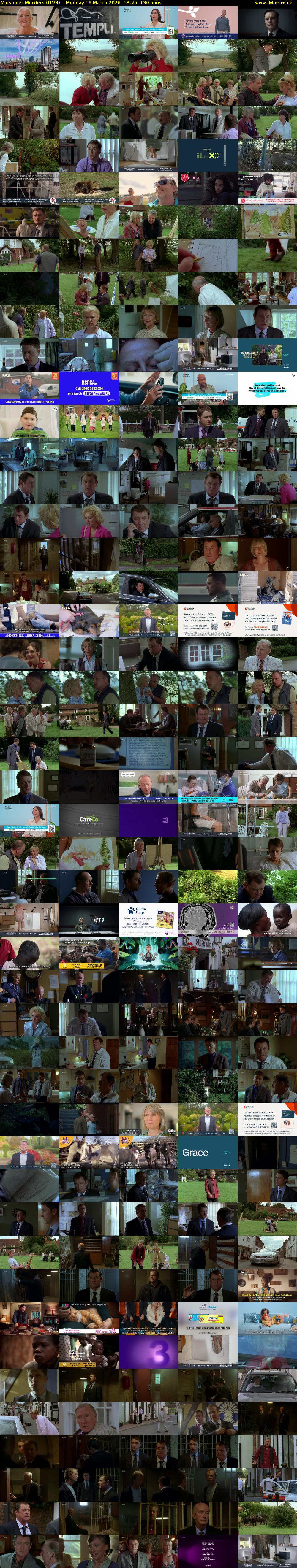Midsomer Murders (ITV3) Monday 16 March 2026 13:25 - 15:35