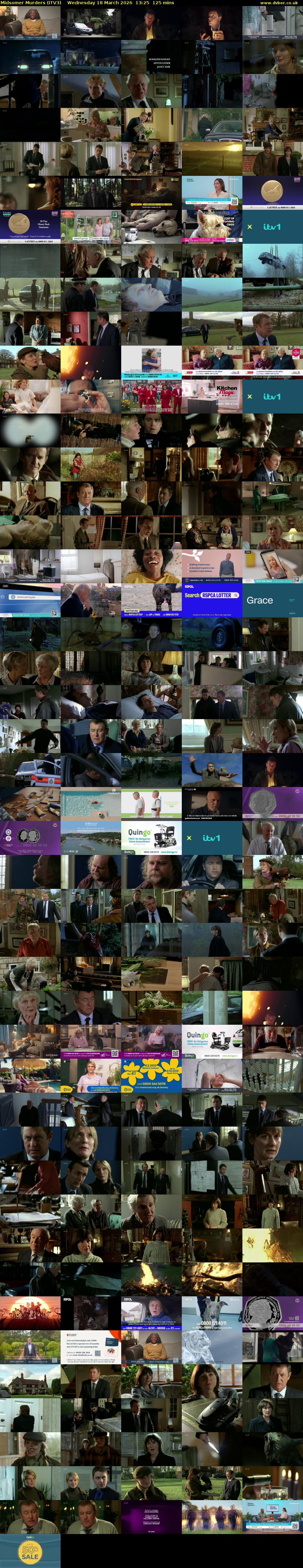 Midsomer Murders (ITV3) Wednesday 18 March 2026 13:25 - 15:30